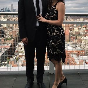 Black and nude lace dress in size S from AQUA